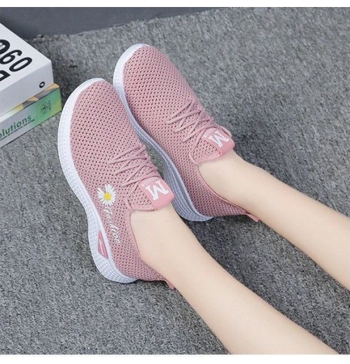 Hongyan Shoes Women Korean sports casual shoes mesh surface breathable wear-resistant running shoes