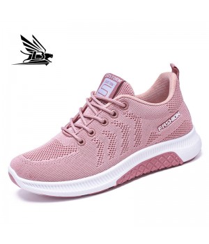 Precise Fit Casual Women's Sneakers - Soft PVC Insole Lace-Up Sports Shoes for Walking and Running