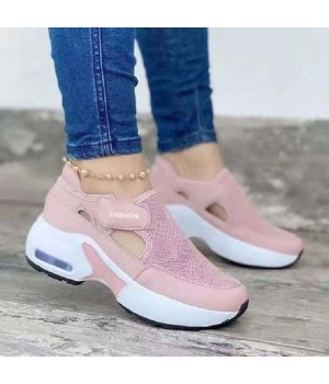 2024 wholesale breathable women casual running shoes new height increasing insole sports shoes female Walking Style sneakers