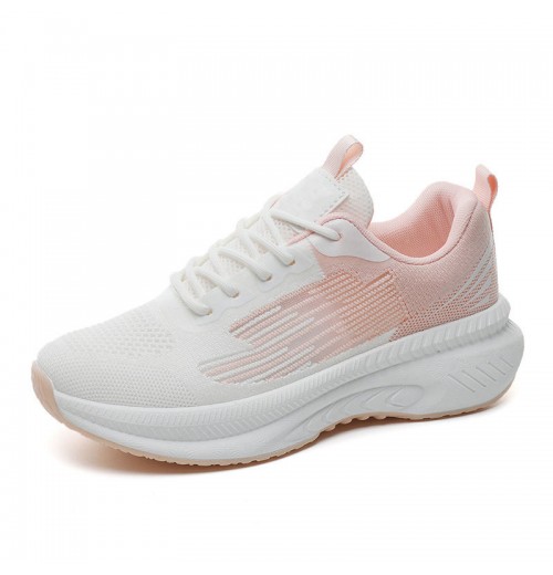 Custom Outdoor Women Sports Shoes with Thick Sole Fashion Breathable Casual Design Lightweight for Walking Style Shoes